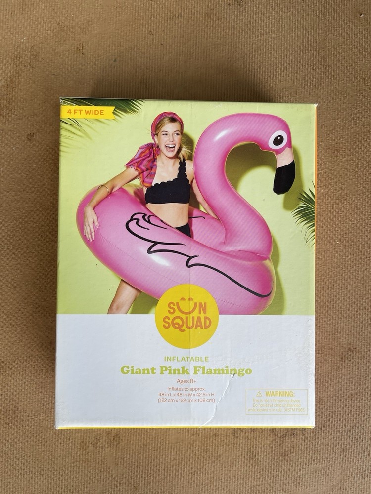 Brand New In Box Flamingo Circular Inflatable Pool Float Pink