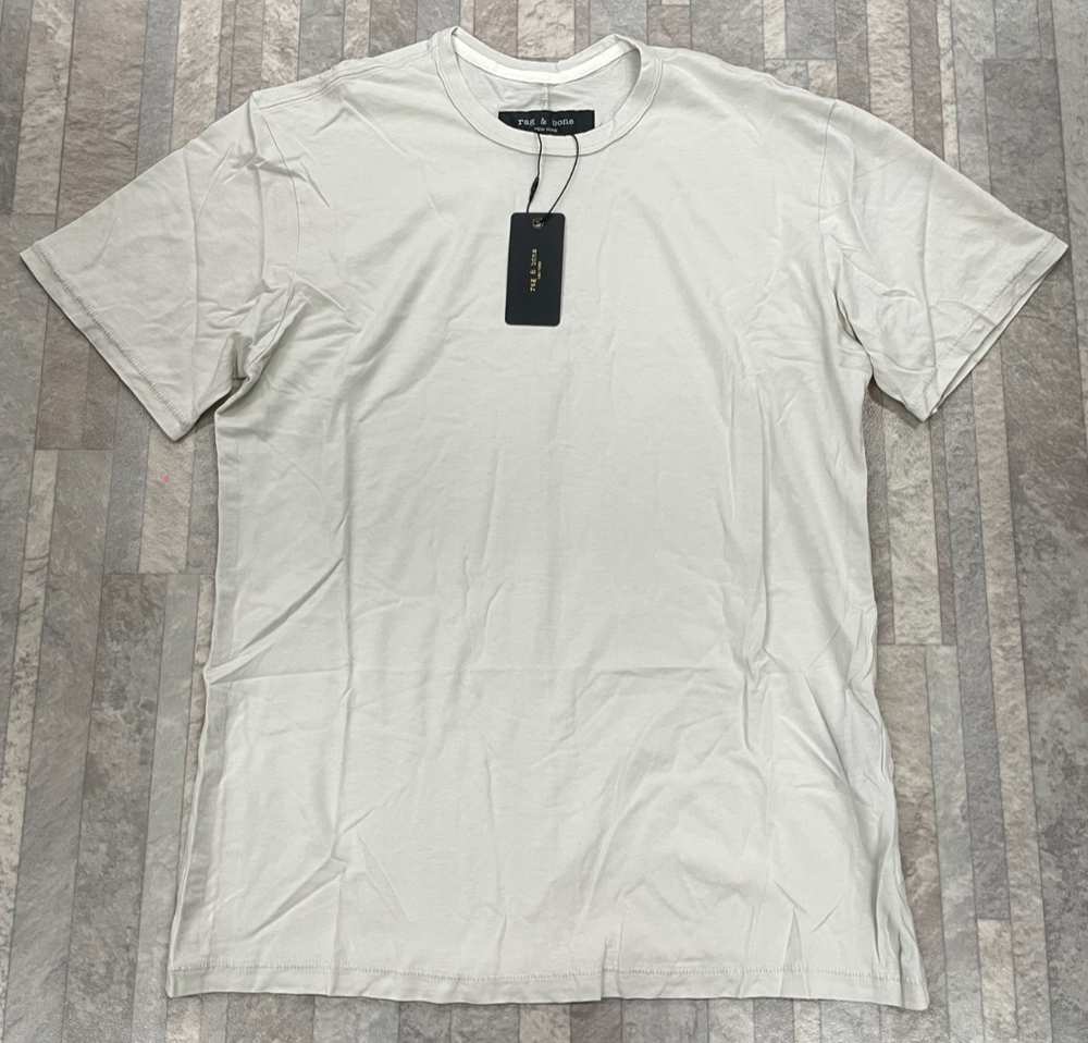 NWT $98 Rag & Bone Men's Short Sleeve Tee In Luna Rock Size: Small