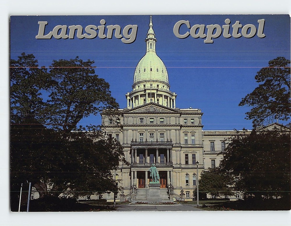 Postcard Lansing State Capitol Michigan USA