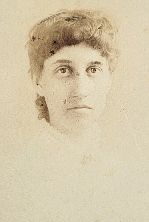 Cohoes New York NY Portrait Girl Lady Hair Antique Vintage Cabinet Card Photo