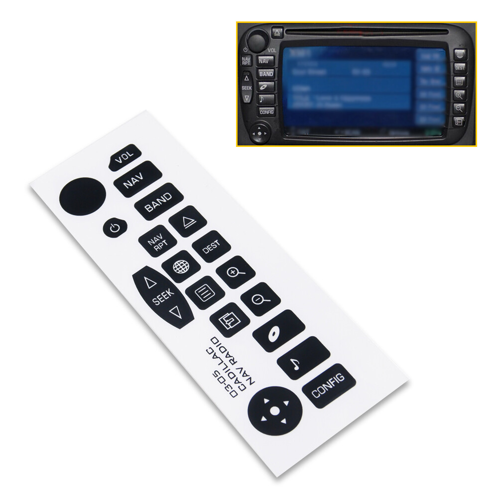 For GMC sierra 1500 2500 03-06 Button Repair Sticker Kit Navigation Radio Decals