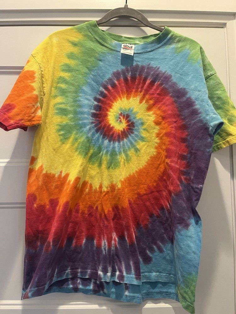 Vintage 90’s Anvil Tie Dye Multicolor Shirt Size Large