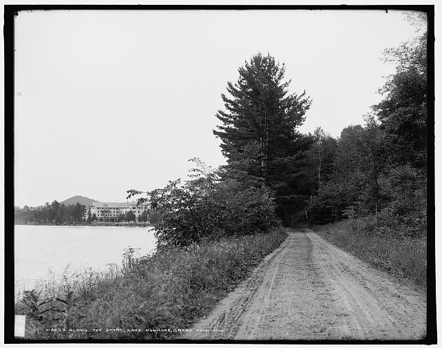 Photo:Lake Dunmore Vermont Green Mountains 1900s Shore Road Lake View