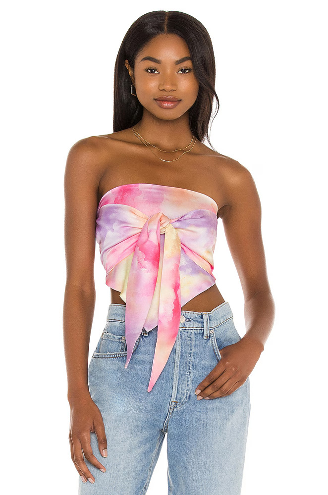 Revolve Superdown Tabitha Reversible Strapless Top In Pink Multi Size XS