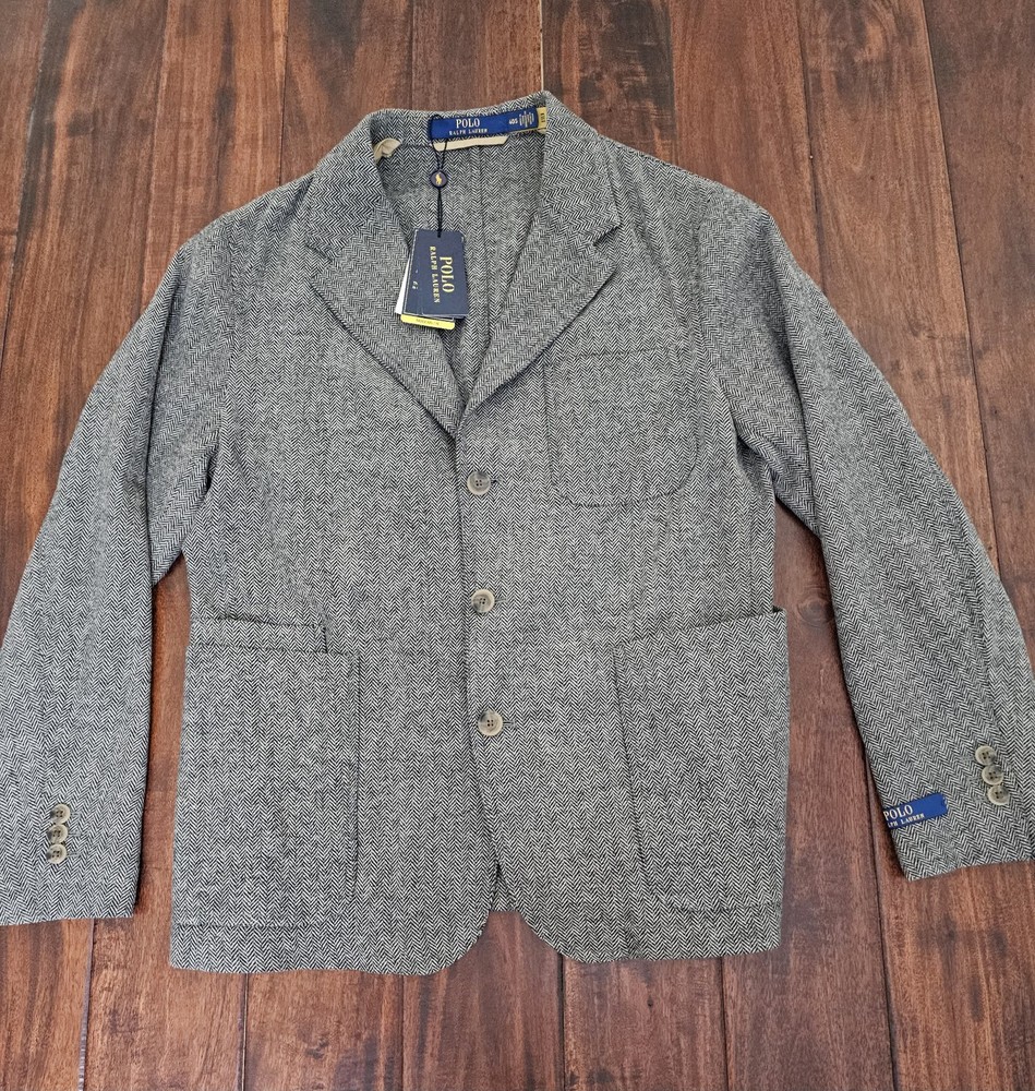 Polo Ralph Lauren Gray Herringbone Modern Blazer 40S