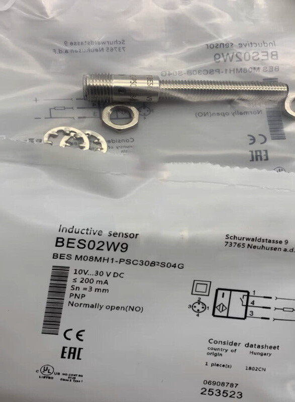 1PC For BALLUFF BES02W9 BES M08MH1-PSC30B-S04G Inductive proximity sensor switch
