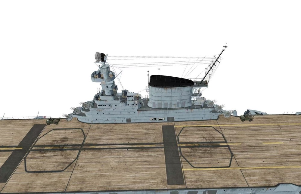 3D Printed 1/700 Italy Aquila aircraft carrier Superstructure Island Unpainted