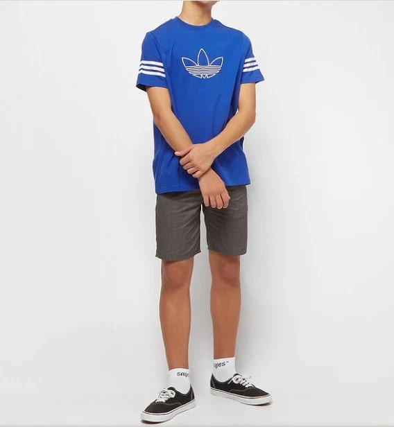 Adidas FM4457 Kids Originals Outline Tee Stylish Casual Youth T-Shirt