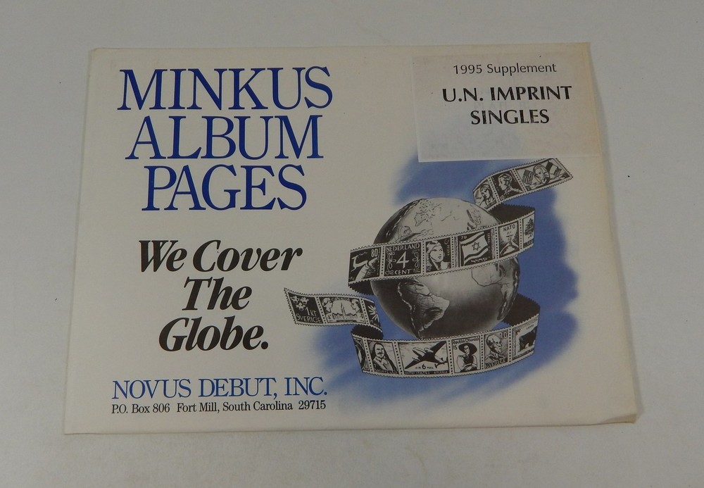 Minkus United Nations 1995 Supplement Imp. Single Stamp Album Pages