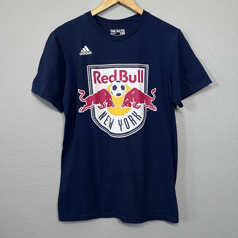 Adidas Red Bull New York Soccer T Shirt Short Sleeve Blue Men’s M MLS