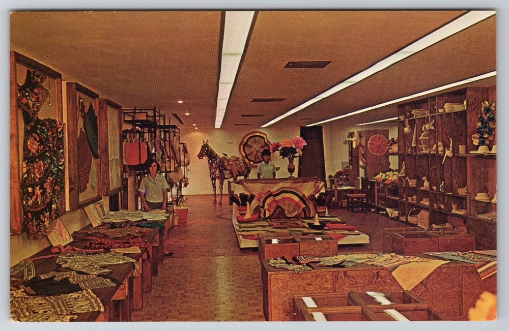 Postcard Ciudad Juarez Mexico PRONAF Craft Center Textiles Market