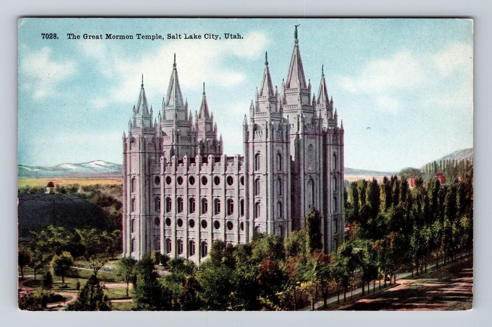 Salt Lake City UT-Utah, The Great Mormon Temple, Antique, Vintage Postcard