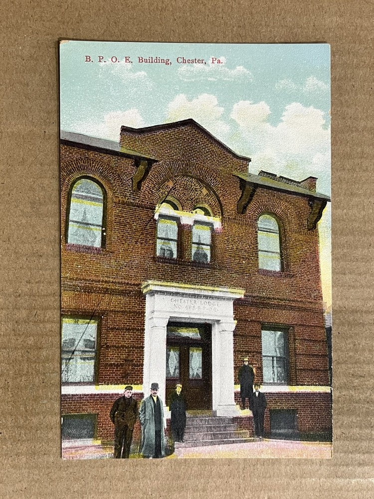 Postcard Chester PA Pennsylvania BPOE Elk's Lodge Building Vintage PC