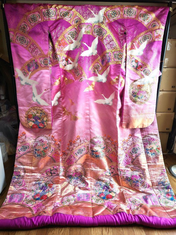 Japanese Kimono Gorgeous  color  embroidery  brocade  kimono  wedding  wedding