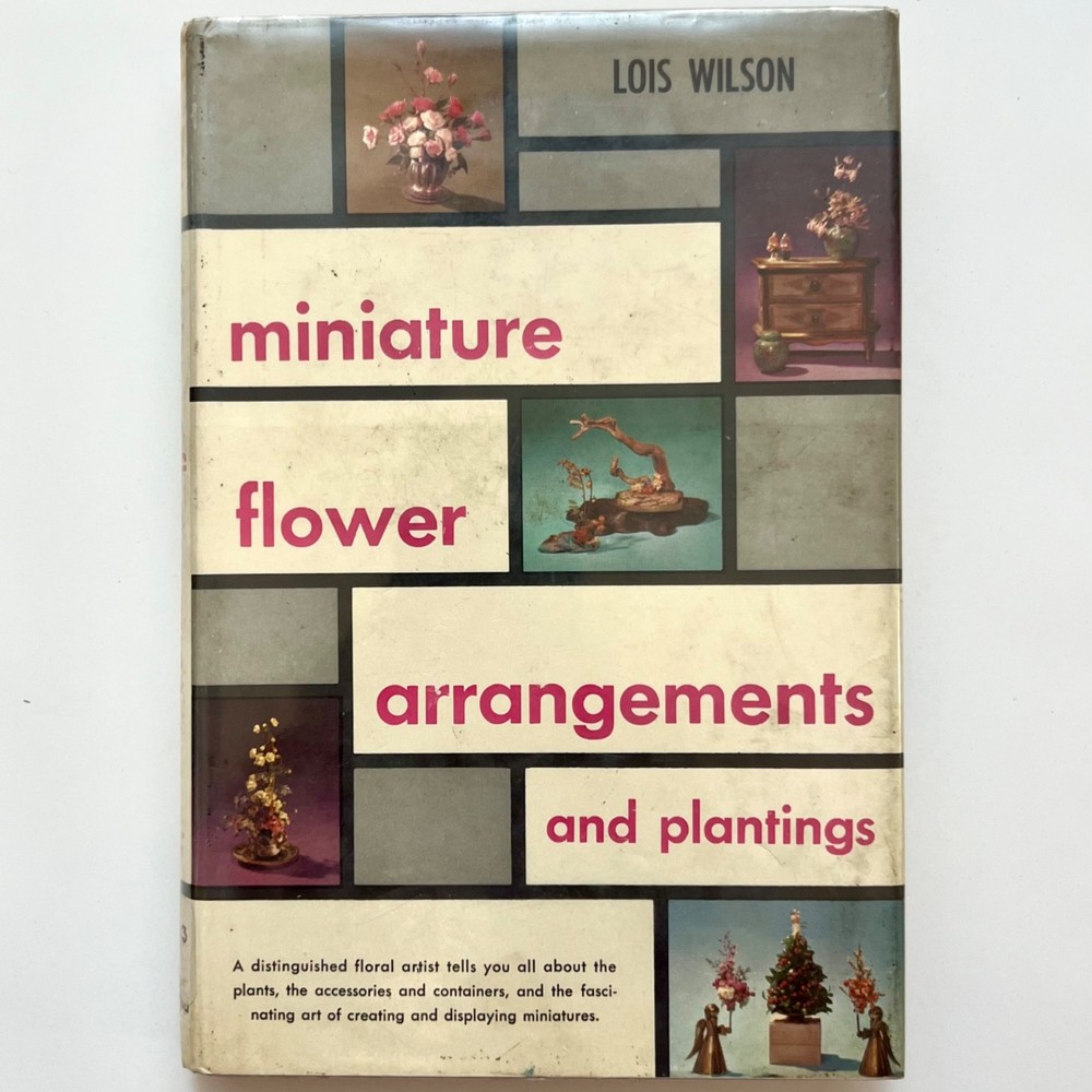 Miniature Flower Arrangements and Bonsai Lot of 2 Books