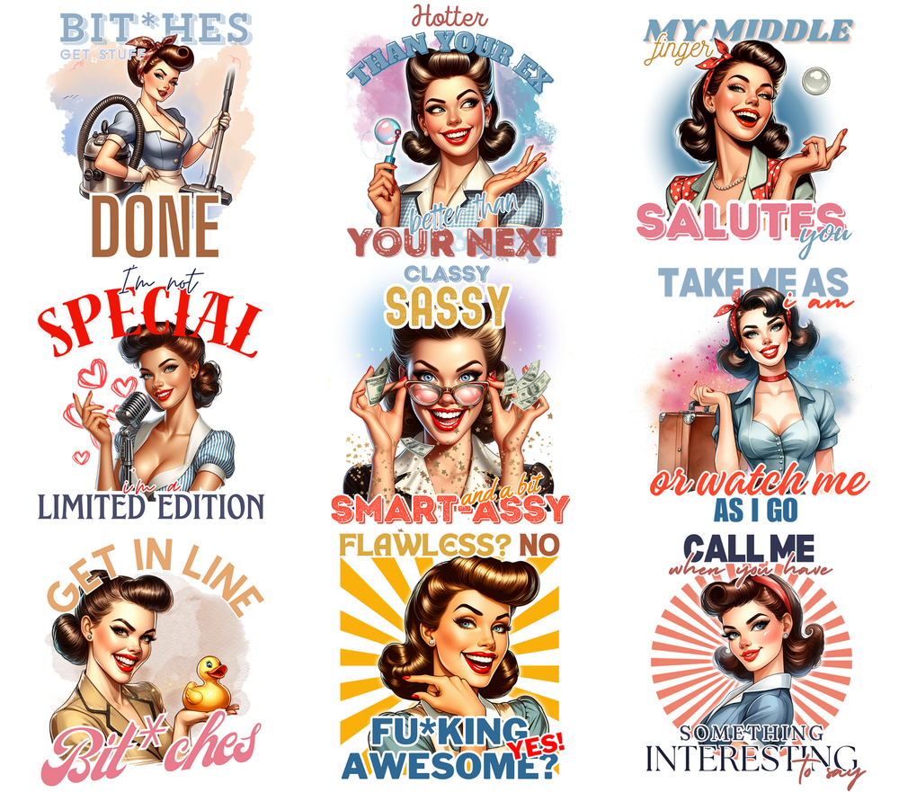 20 oz Graphic Tumbler- Sarcasm Funny Pinup Girl 50