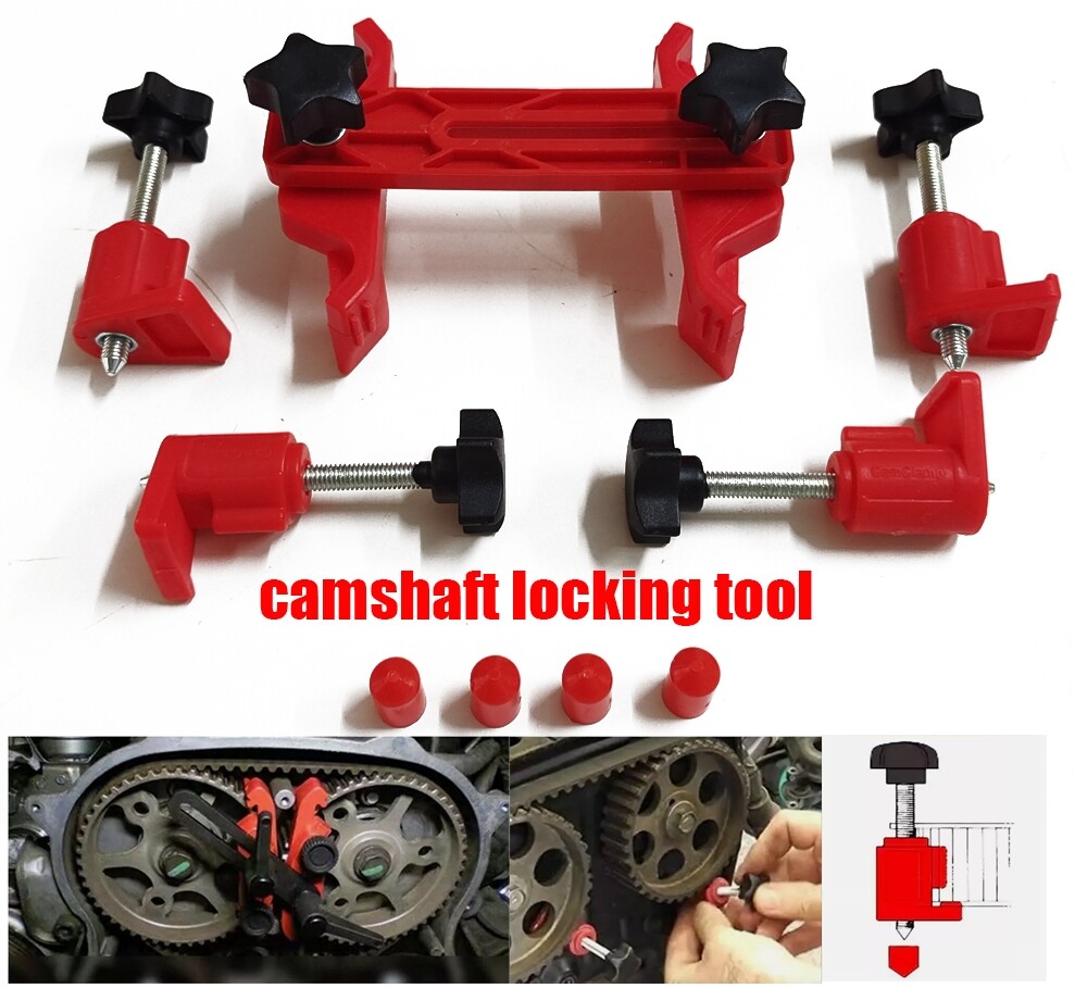 Universal Dual Cam Clamp Tool for Timing Belt Alignment and Gear Locking  