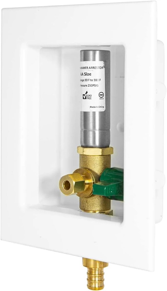 EFIELD Pex Pre-Assembled Ice Maker Outlet Box, 1/2-Inch Pex F1807 Crimp with Ins