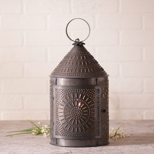 Fireside Lantern in Kettle Black Tin - 15 inch