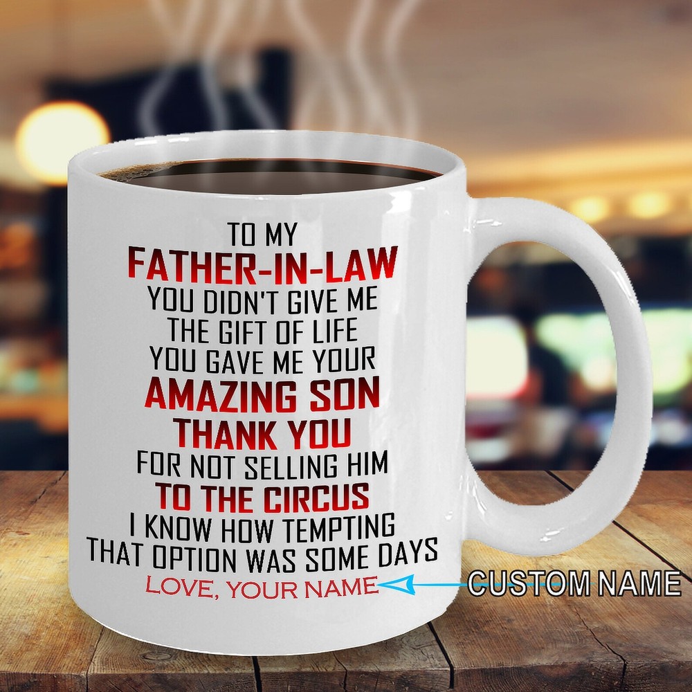 Funny Father In Law Mug Custom Name Mugs Personalized Mugs Custom Coffee Mugs