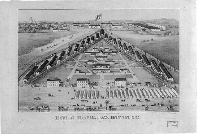 Lincoln Hospital,Washington,DC,District of Columbia,c1864,American Civil War