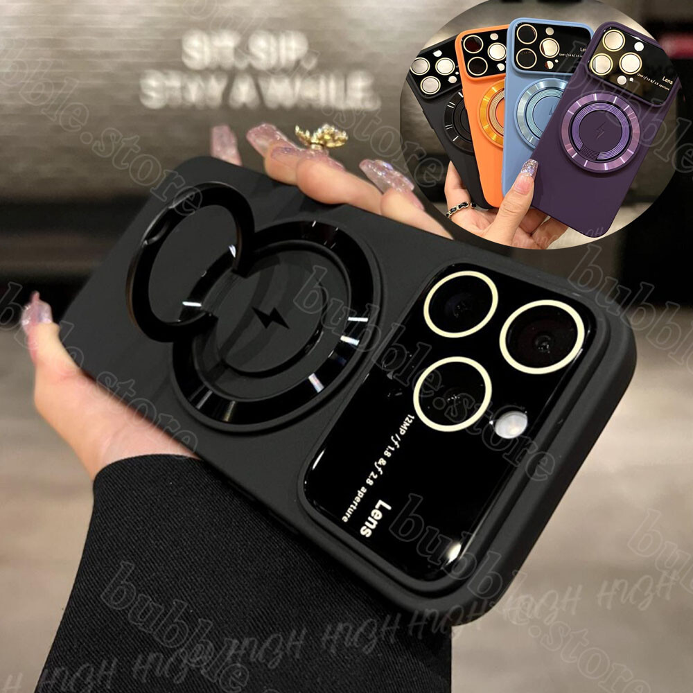 Para iPhone 16 15 14 13 12 11 Pro Max Suporte magnético Case Telefono Protector