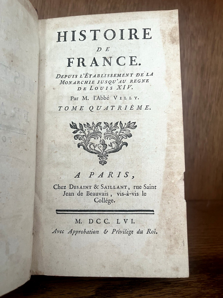 1756 History of France Antique Book Louis XIV Royal French Monarchy