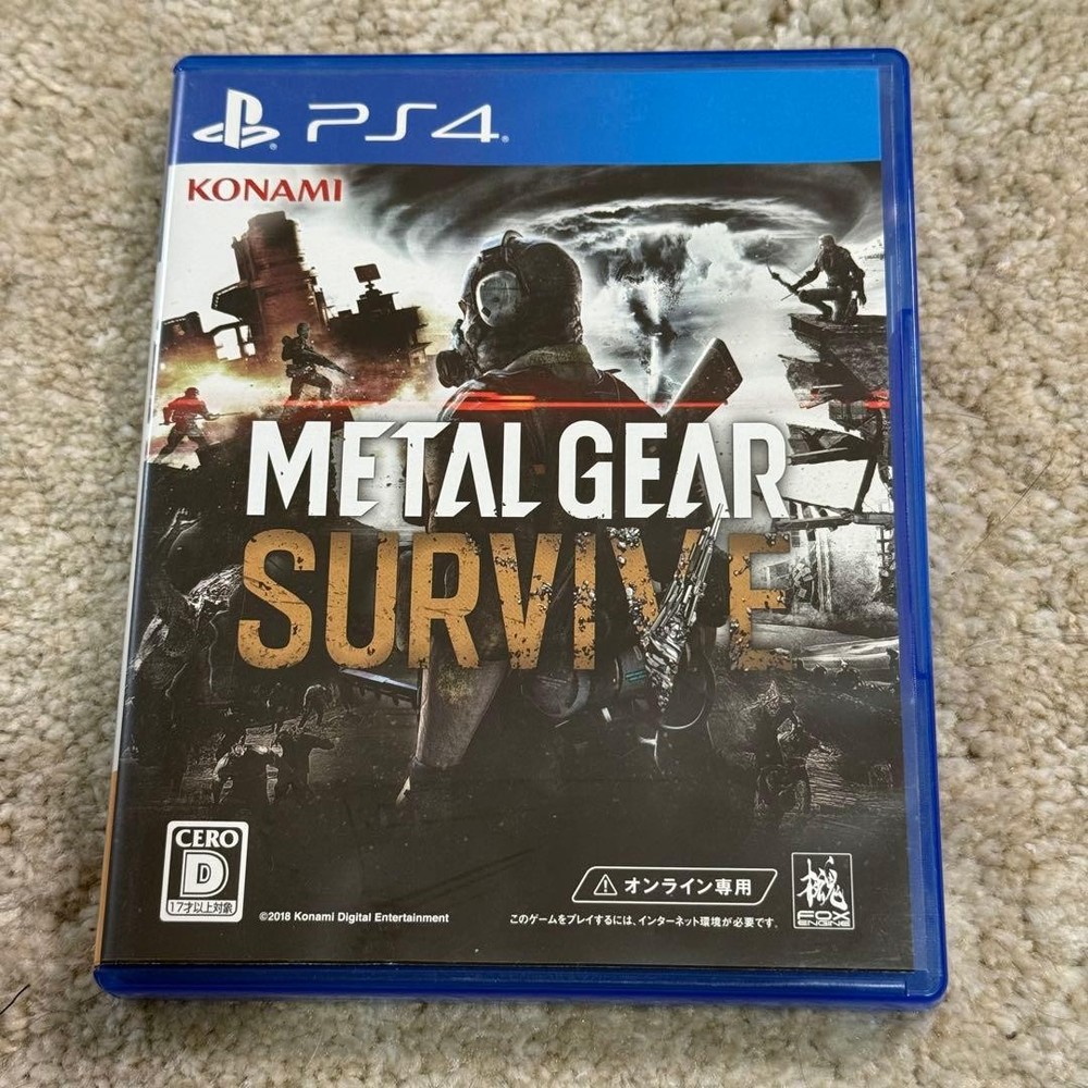 Metal Gear Survive Adventure Used Tested Japanese ver with Case PlayStation4