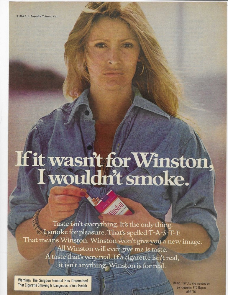 Winston Cigarettes Original Print Ad