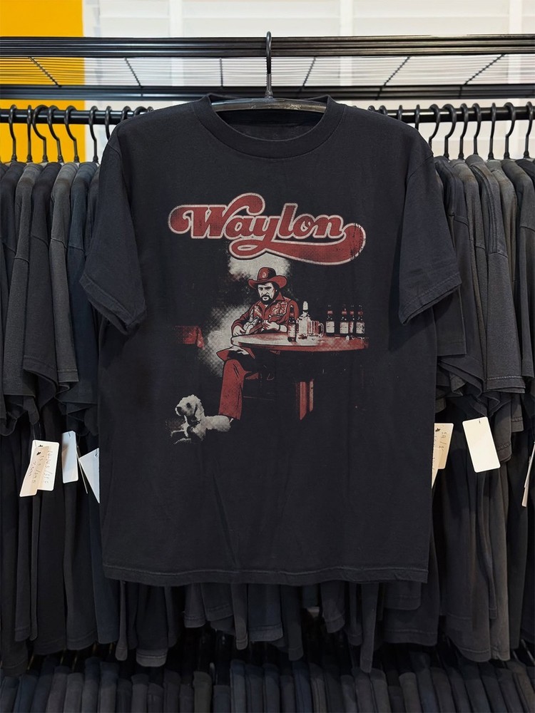 NEW! Waylon Jennings Country Music Legend Unisex Black T-shirt Size S-5XL