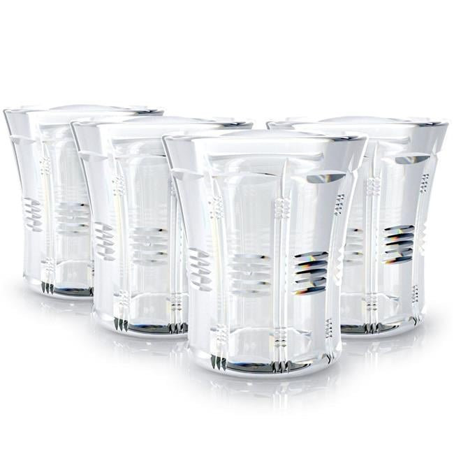 Godinger  Sadie Double Old Fashion Glass, Clear - Set of 4