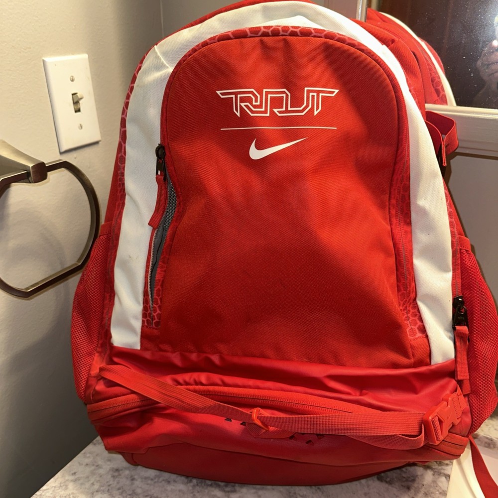 Nike Trout Vapor Elite Baseball Backpack for School and Sports in Red
