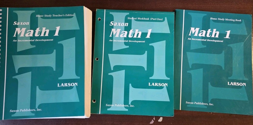 Saxon Math 1 Home Study Teacher's Book Student Workbook Part 1 And Meeting Book