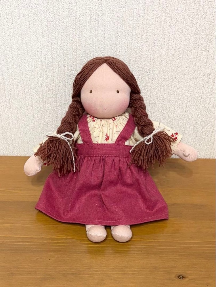 Waldorf Doll 30cm Cotton Sweater & Tulle Skirt, Hair Ties, Cute Used