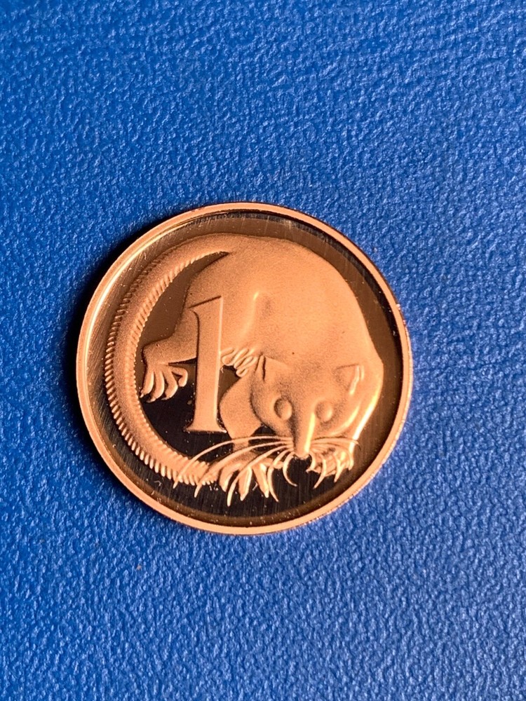 AUS. 1982 ONE CENT PROOF COIN. REMOVED FROM SET -:- VERY NICE CLEAN CONDITION.