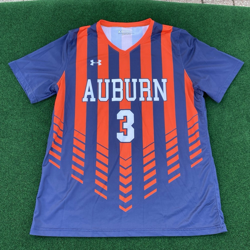 Auburn Tigers Soccer Jersey Womens Medium Blue Orange Under Armour