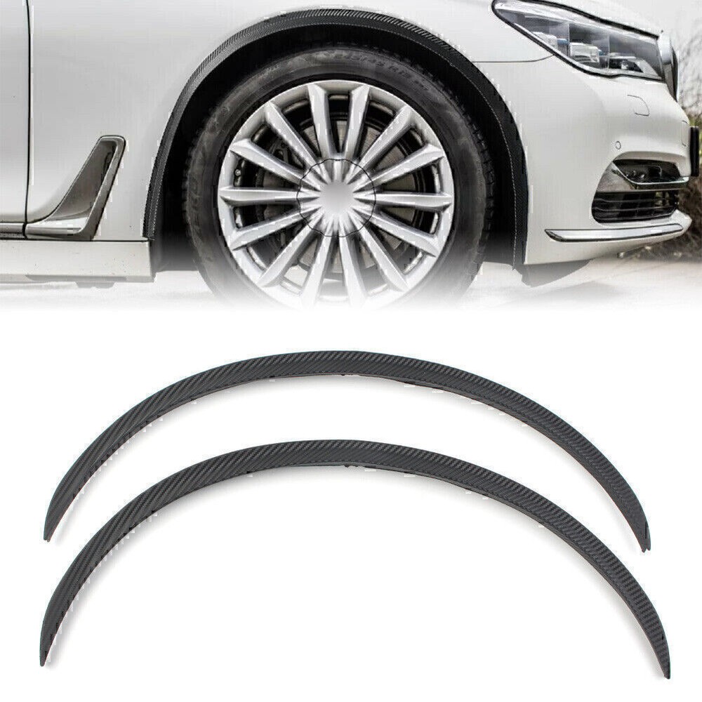 Carbon Fiber Car Wheel Eyebrow Arches Lips Fender Flares Protector Trim Cover US
