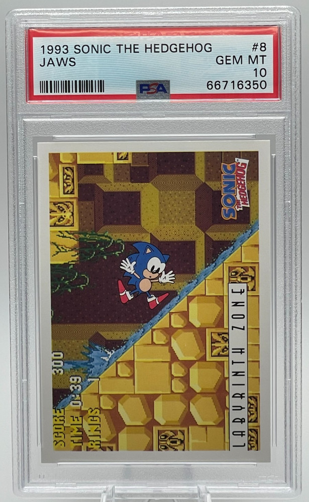 PSA 10 GEM MT 1993 Topps Sonic the Hedgehog #8 “Jaws” Non-Sport Card