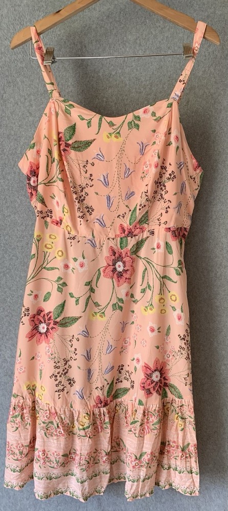 Old Navy Floral Pink Dress Sz 1X Tiered Sleeveless Short Sweet Feminine Babydoll