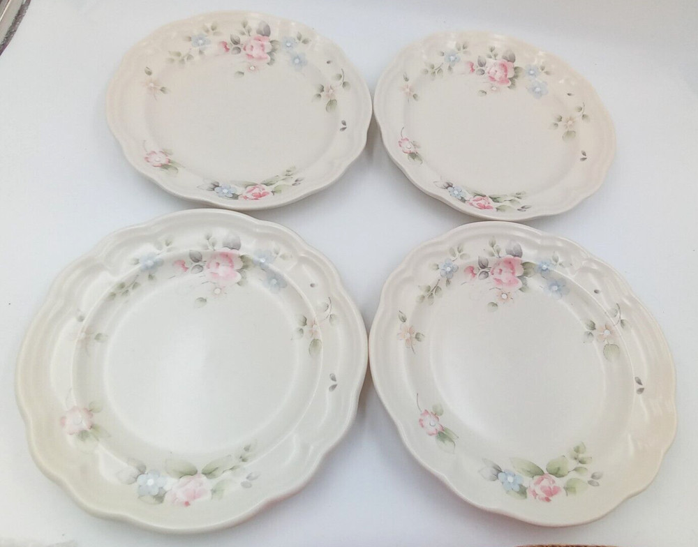 Pfaltzgraff Tea Rose Plate Bread Salad Dessert Stoneware Floral 7