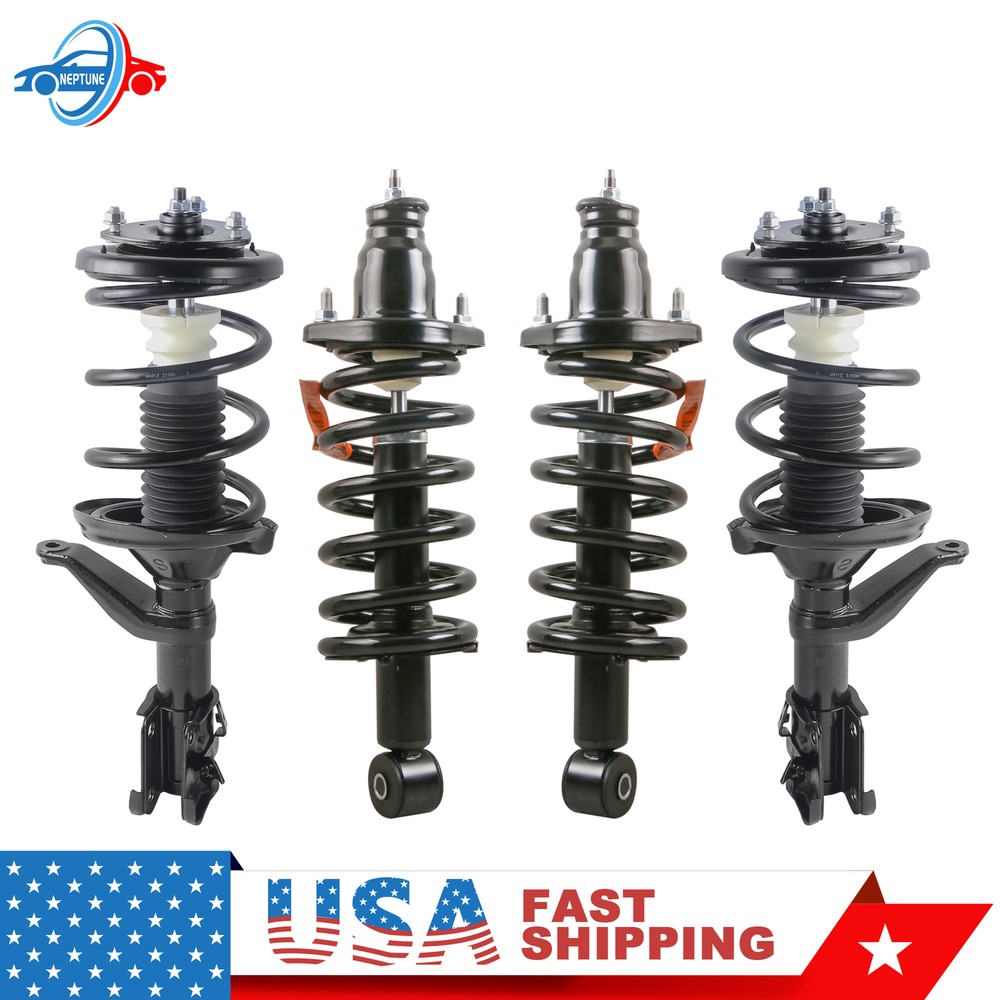 4Pcs Front & Rear Shocks Strut W/ Coil Spring For 2002-2006 Honda CRV 	CR-V 2.4L