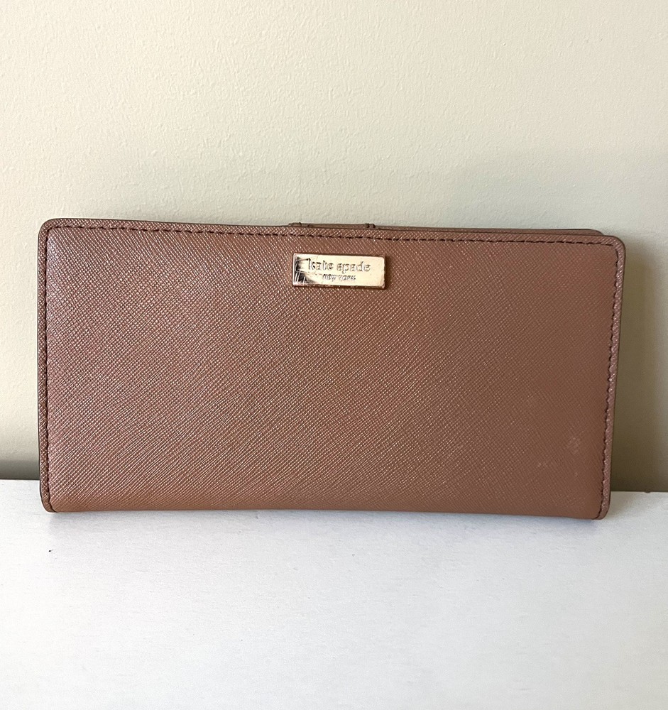 Kate Spade Ginger/Tan Pebbled Leather Large Bifold Wallet