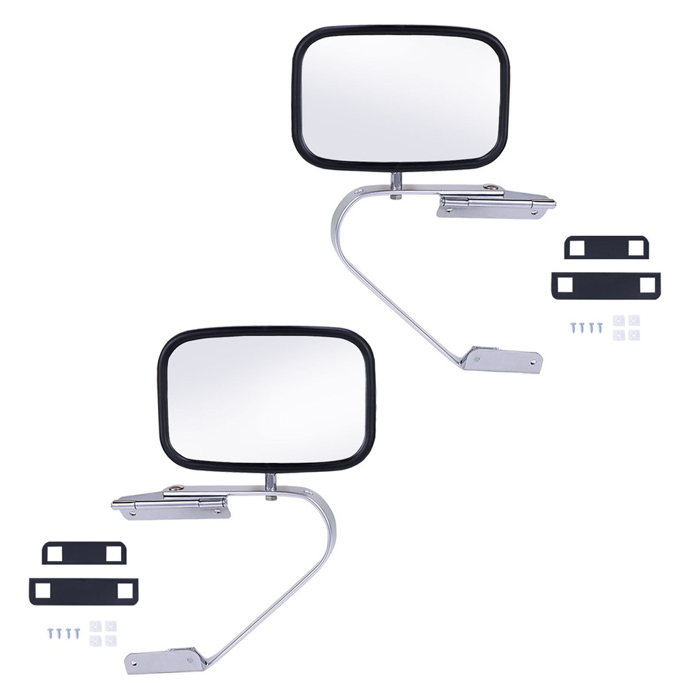 Side View Manual·Mirrors Chrome Pair Set for Ford F-Series Pickup Truck US