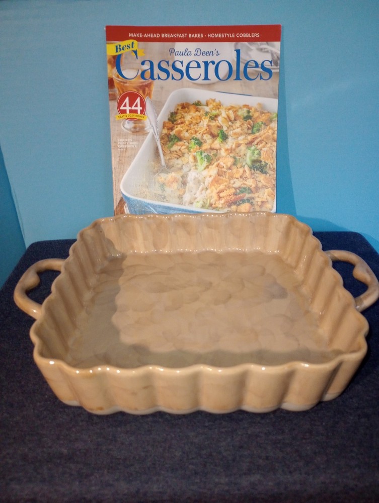 Paula Deen 9x9 Square Casserole Dish with Free Recipe Book