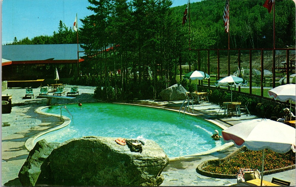 Sauna Pool at Mount Snow Resort West Dover Vermont Vintage Postcard