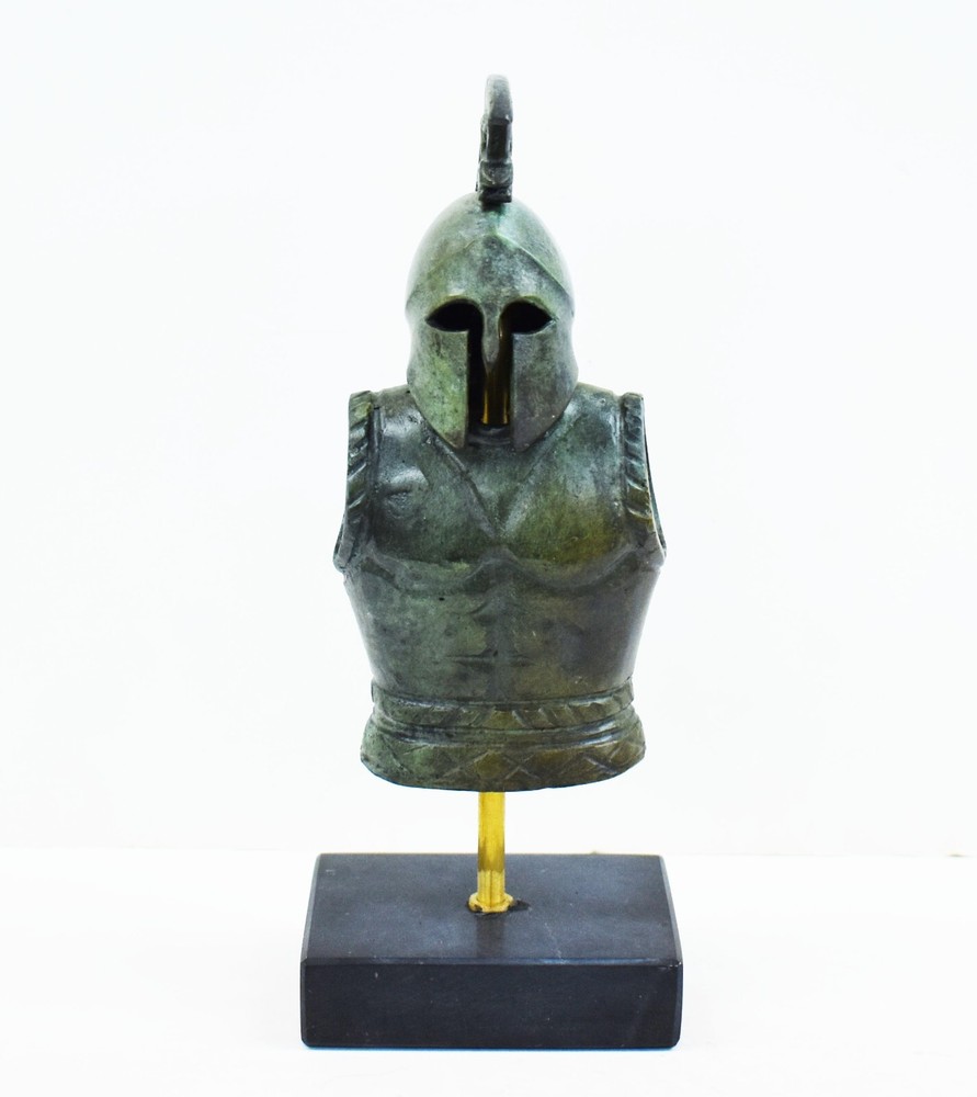 Mini Greek Spartan Corinthian Bronze Helmet Hoplite Soldier Armor Set