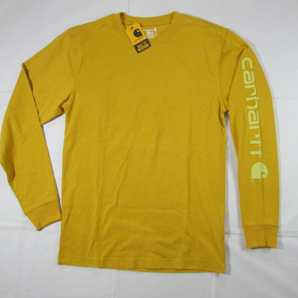 Carhartt Mens Loose Fit Heavyweight Graphic Tee Long Sleeve Honeycomb Logo