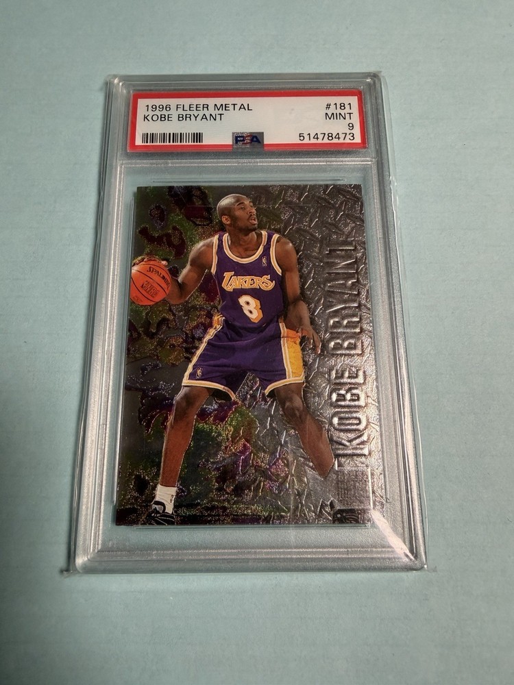 1996-97 Fleer Metal Kobe Bryant Rookie Card-Psa 9