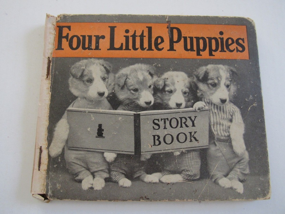 Four Little Puppies Storybook Vintage 1935