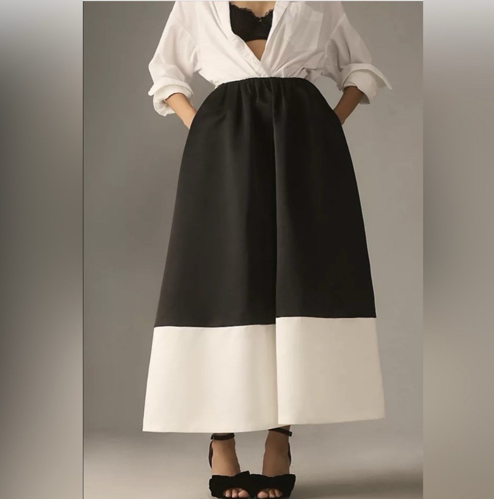 Anthropologie Mare Mare Women's Formal Colorblock Maxi Skirt Size Medium NWT